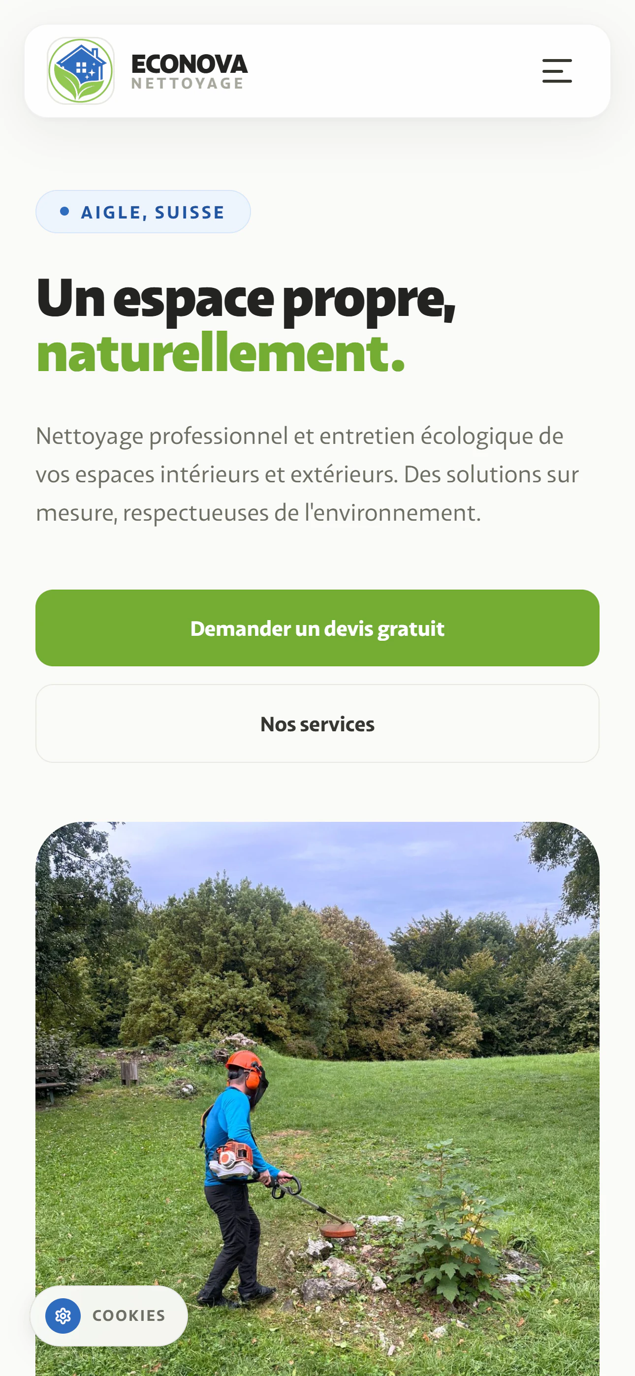 Econova Nettoyage — version mobile