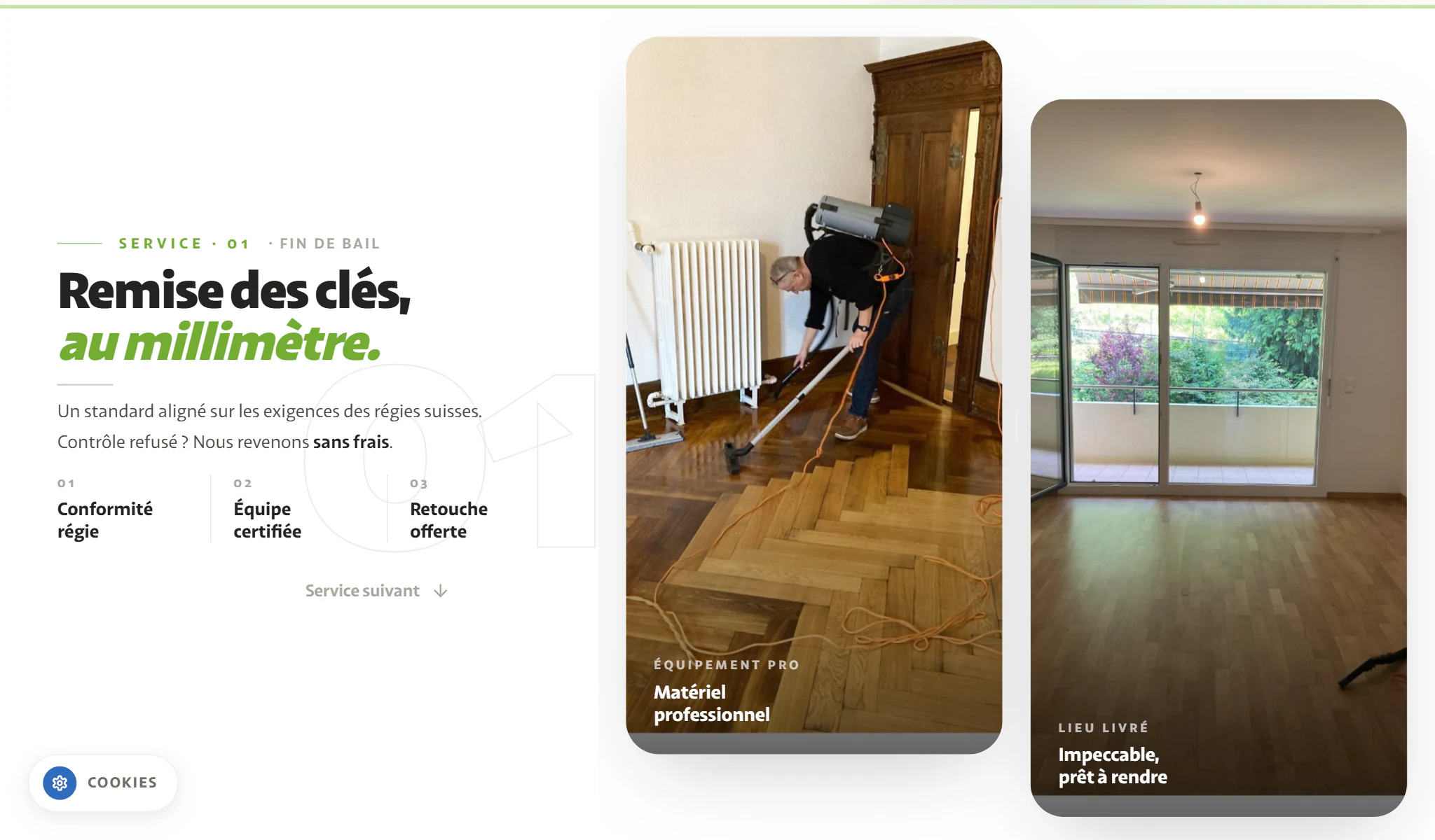 Econova Nettoyage — nouvelle page détail d'une prestation