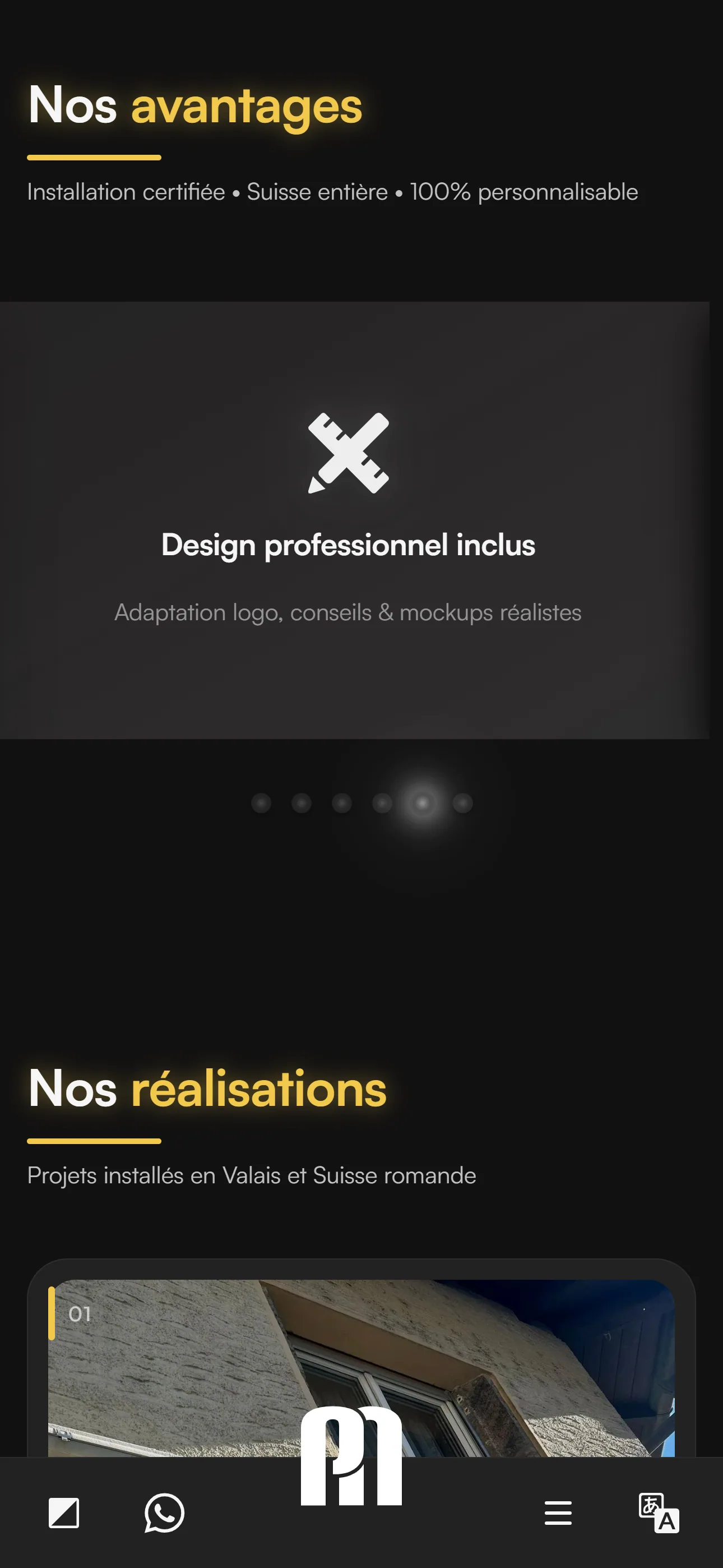 AN Publicité — accueil mobile
