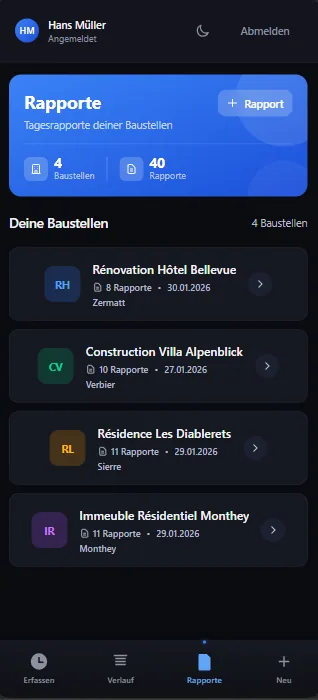 Liga Investment — historique mobile