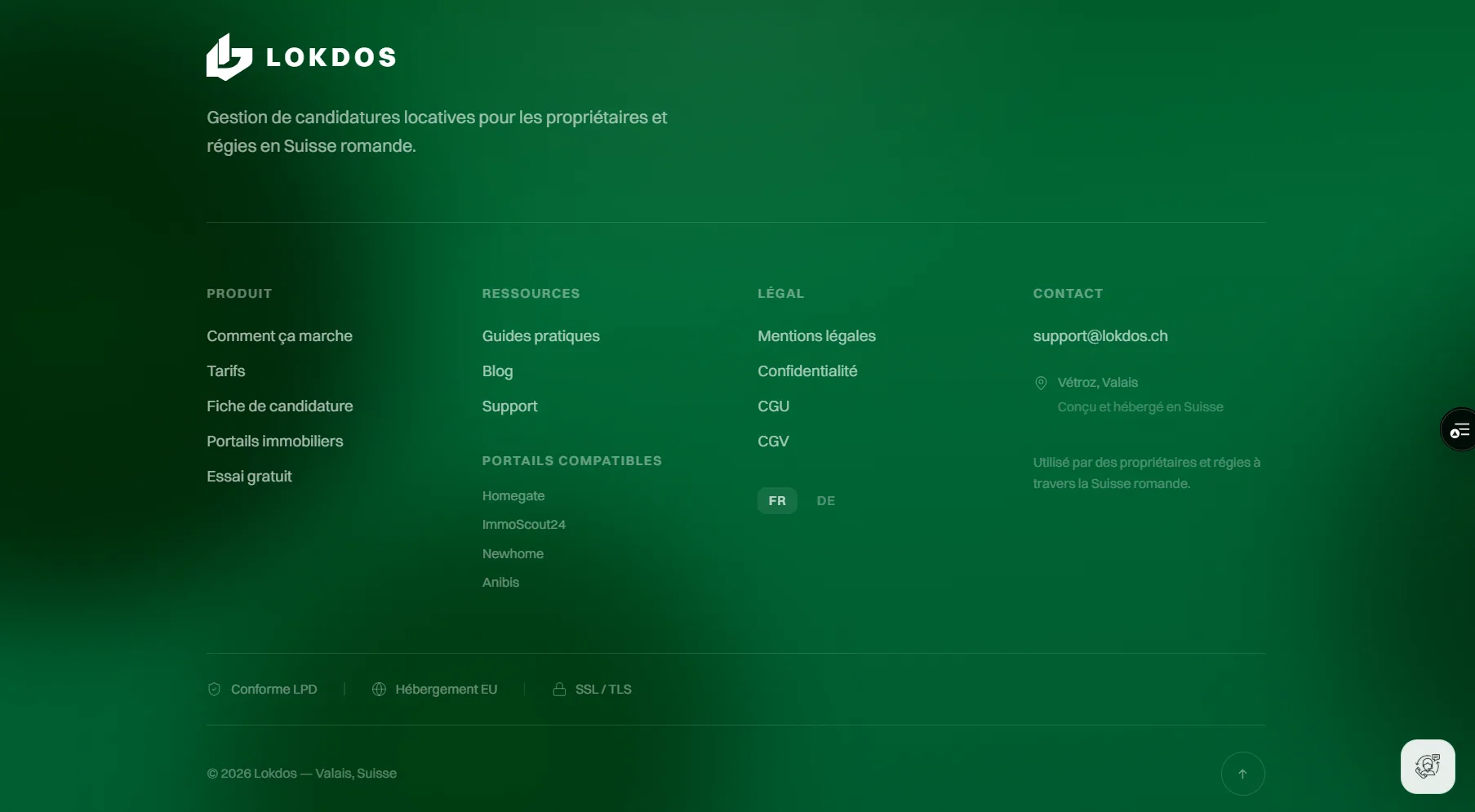 Lokdos — pied de page éditorial