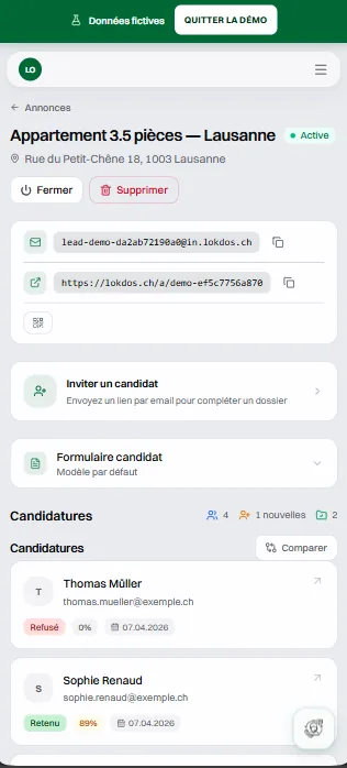 Lokdos — gestion d'annonce mobile