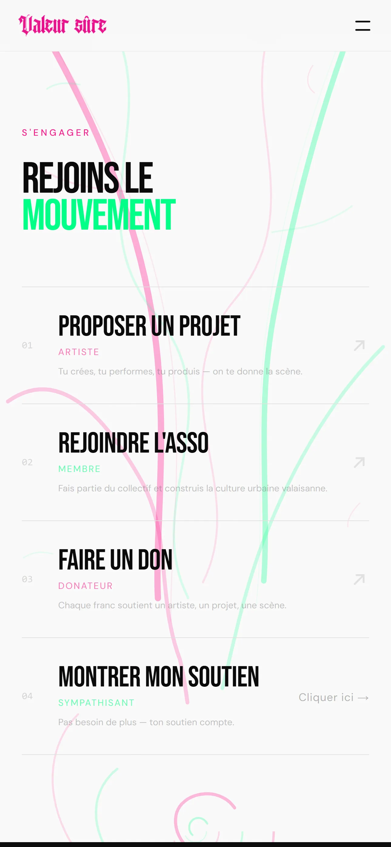 Valeur Sûre — accueil mobile